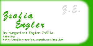 zsofia engler business card
