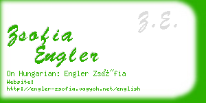 zsofia engler business card